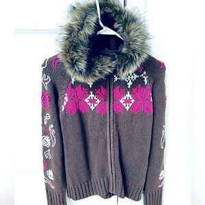 Fancy French Winter hoodie with real fur.
